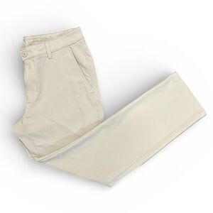 Under Armour Tech Pants Mens 34X31 Khaki Golf Performance Trousers Lightweight